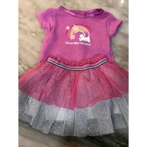 American Girl Purple Coconut Rainbow Tee with “Chase Your Dreams” Logo A922